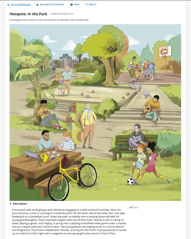 Hot spot activity showing an image of many people in a public park.