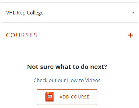 Click "add +" or the "Add Course" button to create your course.