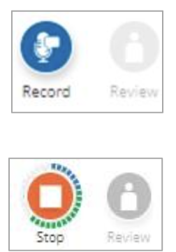 Record button example and then image with stop button example.