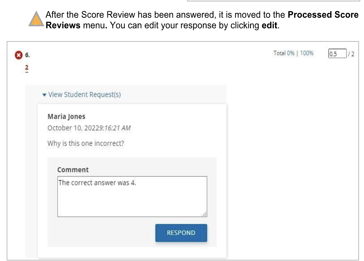 screenshot of a comment field is shown below along with a ‘Respond’ button.