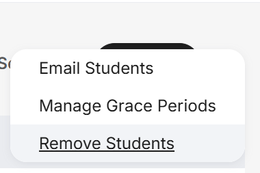 Remove students button
