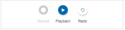 A video game screenshot shows the options "Record," "Playback," and "Redo," likely indicating controls for gameplay actions.