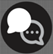 Support Messaging custom launcher icon featuring two chat bubbles